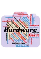 Vorschau - Arbeitsblätter - Wortwolke MEDIEN: B. Hardware und Geräte (A2-B1) - Deckblatt