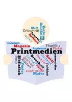 Vorschau - Arbeitsblätter - Wortwolke Medien: E - PRINTMEDIEN (A2-B1) - Deckblatt