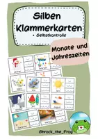Vorschau - Bildkarten - Silben-Klammerkarten_Monate und Jahreszeiten - Deckblatt