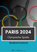 Vorschau - Arbeitsblätter - Olympische Spiele 2024 ⎮ Steckbrief Frankreich - Deckblatt