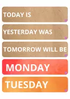 Aperçu - Cartes / Images - Days of the Week signs for daily routines (Anglais: Les jours de la semaine) - Page 3