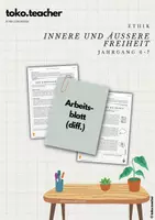 Vorschau - Arbeitsblätter - Innere und äußere Freiheit - Ethik - Deckblatt