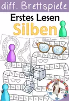 Vorschau - Arbeitsblätter - Silben lesen - Erstes Lesen - differenzierte Brettspiele inklusive Blankovorlagen - Deckblatt