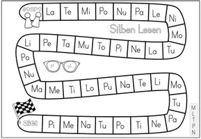 Vorschau - Arbeitsblätter - Silben lesen - Erstes Lesen - differenzierte Brettspiele inklusive Blankovorlagen - Seite 3