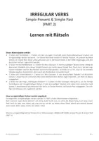 Vorschau - Arbeitsblätter - IRREGULAR VERBS - Simple Present & Simple Past (Part 2): Lernen mit Rätseln - Seite 1