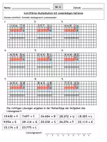 Vorschau - Arbeitsblätter - Schriftliche Multiplikation mit Hilfen - Seite 3