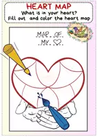 Aperçu - Matériel pour travaux manuels / dessin - Anglais: La Carte de mon Coeur - Page de couverture