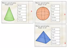 Vorschau - Spiele - Geometrische Körper - Klammerkarten (Klasse 1-5) - Seite 3