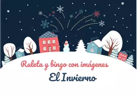 Vista previa - Refuerzo / NEE / Materiales de apoyo - INVIERNO - VOCABULARIO: Ruleta - Bingo con imágenes. - página 1
