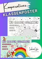 Vorschau - Mal- und Bastelvorlagen - Kooperatives Klassenposter - gemeinsam gegen rechts - wir halten zusammen #demokratiestärken - Deckblatt