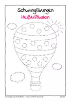 Vorschau - Arbeitsblätter - Schwungübungen Heißluftballon: Klasse 1 & Vorschule (Kita) - Seite 2