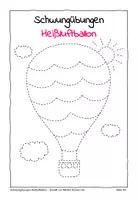 Vorschau - Arbeitsblätter - Schwungübungen Heißluftballon: Klasse 1 & Vorschule (Kita) - Seite 3