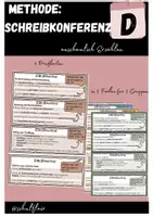 Vorschau - Arbeitsblätter - Methode Schreibkonferenz: anschaulich Erzählen - Deckblatt