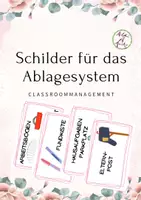 Vorschau - Bildkarten - Schilder für die Organisation des Klassenzimmers *Classroommanagement - Deckblatt