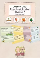 Vorschau - Fördermaterial/Inklusion - Lese- und Abschreibkartei Klasse 1 - Deckblatt
