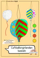Vorschau - Mal- und Bastelvorlagen - Materialpaket Fasching klein - Seite 1