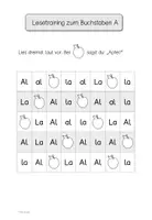 Vorschau - Arbeitsblätter - Leseübung zum Buchstaben A - Seite 3