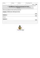 Vorschau - Klassenarbeiten - Leistungsnachweis schriftlich Blanko-Vorlage - Deckblatt