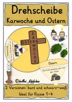 Vorschau - Spiele - Ostergeschichte Religion DREHSCHEIBE Karwoche & Ostern - Deckblatt