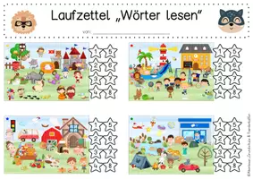 Vorschau - Fördermaterial/Inklusion - Buchstaben-Helden: Erste Wörter lesen an Wimmelbildern - Seite 1
