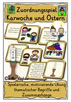 Vorschau - Spiele - Karwoche und Ostern Religion ZUORDNUNGSSPIEL Kirchenjahr - Deckblatt