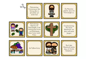Vorschau - Spiele - Karwoche und Ostern Religion ZUORDNUNGSSPIEL Kirchenjahr - Seite 2