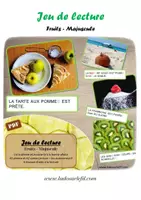 Aperçu - Jeux - Jeu de lecture - Fruits - Majuscule - Page de couverture