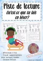 Aperçu - Feuilles d'exercices - Mini Piste de Lecture: Qu'est-ce que tu fais en hiver? - Page de couverture
