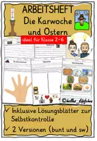 Vorschau - Stundenentwürfe - Karwoche und Ostern ARBEITSHEFT inkl. Lösungen Religion Kirchenjahr - Deckblatt