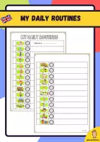 anteprima - Esercizi - My Daily routines in Inglese - Pagina di copertina