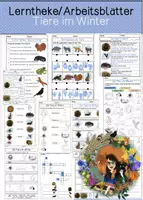 Vorschau - Arbeitsblätter - Lerntheke / differenzierte Arbeitsblätter(1-4. Klasse) - Tiere im Winter - Deckblatt
