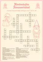 Vorschau - Arbeitsblätter - Märchenhaftes Kreuzworträtsel - Kreuzworträtsel zum Thema Märchen - Deckblatt