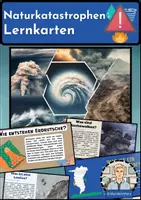 Vorschau - Bildkarten - Naturkatastrophen - Lernkarten zu Lawinen, Sandstürmen, Waldbränden & Co. - Erdkunde für die Sek 1 - Deckblatt