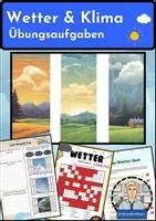 Vorschau - Arbeitsblätter - Wetter und Klima: Arbeitsblätter und Übungsaufgaben - Deckblatt