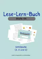 Vorschau - Aufgabenkarten - Lese-Lern-Buch Stufe 4A: Die Laute Ä,Ö,Ü - Deckblatt