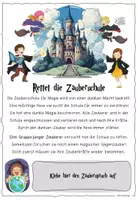 Vorschau - Arbeitsblätter - Escape Room Satzglieder / Rettet die Zauberschule / Deutsch - Seite 1