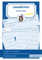 Vorschau - Spiele - Lesespiel / Lesedomino 3. bis 6. Klasse Thema Winter - Deckblatt