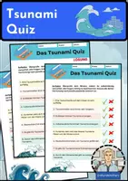 Vorschau - Arbeitsblätter - Tsunami Quiz - Erdkunde für die Sek 1 - Deckblatt