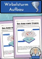 Vorschau - Arbeitsblätter - Wirbelsturm - Aufbau und Auge des Sturms - Arbeitsblatt mit Lösungen - Erdkunde Klasse 6/7 - Deckblatt