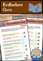 Vorschau - Arbeitsblätter - Erdbeben Quiz - Erdkunde für die Sek 1 - Deckblatt