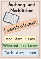 Vorschau - Poster - Lesestrategien: Aushang und Fächer - Deckblatt