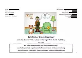 Vorschau - Stundenentwürfe - Schriftlicher UPP-Stundenentwurf Klette/Klettverschluss - Seite 2