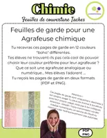 Aperçu - Cartes / Images - Chimie | 12 pages de garde | Taches | Agrafeuse chimie - Page 1