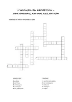 Vorschau - Arbeitsblätter - Empfang an der Rezeption KREUZWORTRAETSEL VOKABULAR - Deckblatt