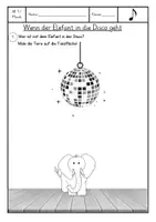 Vorschau - Arbeitsblätter - Wenn der Elefant in die Disco geht - Liederarbeitung - Seite 2