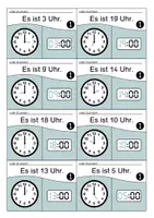 Vorschau - Spiele - Uhrzeiten Puzzle - Uhr - Legepuzzle - Spiel - Freiarbeit - Seite 1