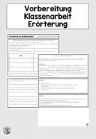 Vorschau - Prüfungsvorbereitung - Vorbereitung für die Klassenarbeit - Erörterung - Deckblatt