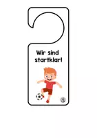 Vorschau - Mal- und Bastelvorlagen - Wir sind startklar! - Umziehschilder Sportunterricht - Seite 1