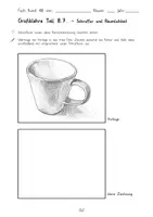 Vorschau - Arbeitsblätter - AWi Grafiklehre Teil 8.7. Übung Tasse zeichnen Arbeitsblatt - Deckblatt