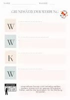 Vorschau - Arbeitsblätter - Ziele und Grundsätze der Werbung - Deckblatt